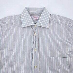 Camicissima Extra Slim Fit Blue Striped Dress Shirt 39 15.5‎ Italy Business